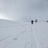 Skitour Hohe Köpfe 04: Auf dem Weg zur Hütte.