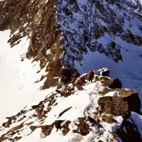 Scheiberkogel Skitour 30: Der Grat. Steigeisen sind im Abstieg definitiv vorteilhaft.