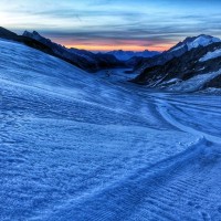 Jungfrau-Normalweg-7: Tolles Panorama des Aletsch-Gletschers