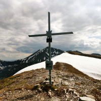 Rundtour Seckauer Alpen 44: Zuvor wird aber noch der letzte Gipfel des Tages erreicht. Feistererhorn mit Hochreichhart im Hintergrund