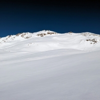 Skitour Schafhimmel 18: Ab jetzt ohne vorhandener Aufstiegsspur Richtung Schafhimmel.
