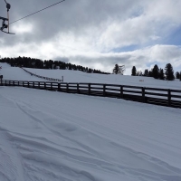 Das Skigebiet Kreischberg im Winter 2018: Blick zur Rennstrecke