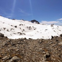 Schareck 16: Blick von der Fraganter Scharte auf das Skigebiet Mölltaler Gletscher