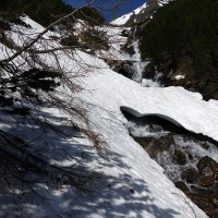 Großer Knallstein 16: Eine etwas heiklere Passage aufgrund des Schnees