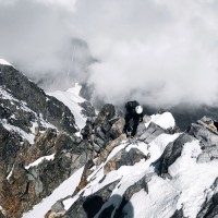 Bernina-Überschreitung 52: Blick zurück auf den Biancograt