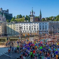 Start zum Salzburg Marathon 2024.