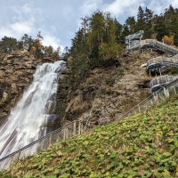 Stuibenfall Wasserfall 09: Der obere Abschnitt des Stuibenfalls.