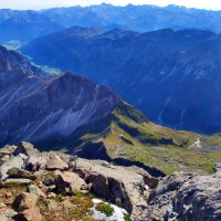 Habicht Normalweg 20: Traumhafter Blick ins Tal und auf die Innsbrucker Hütte