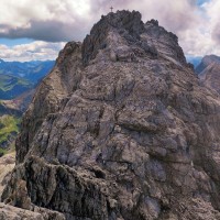 Hochfrottspitze-Überschreitung 48: Der erste Abstieg von der Hochfrottspitze.