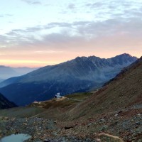 Monte Cevedale Hochtour 11: Blick zurück auf die Schaubachhütte