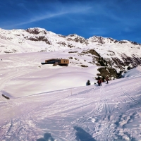 Scheiberkogel Skitour 06: Blick zurück auf die Schönwieshütte