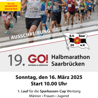 19. GO! Halbmarathon am 16. März 2025