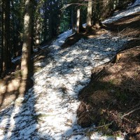 Großer Buchstein - Westgrat (08) - Anfang Juni und die ersten Schneereste auf etwas über 1.000 Metern Höhe
