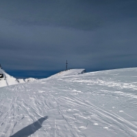 Skitour Tschachaun 09: Der Gipfelanstieg kann im oberen Anstieg etwas vereist sein.