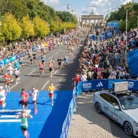 Berlin-Marathon Zieleinlauf. Foto: © SCC EVENTS/Lietzmann