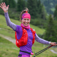 Eine Läuferin beim Obertauern Trailrun Summit