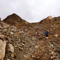 Kaunergrat-Runde 10: Bei der Hütte entscheiden wir uns dann auf die Verpeilspitze zu gehen