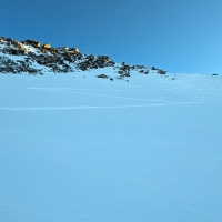 Skitour Kuhscheibe 02: Der Schlussabschnitt ist wieder mächtig steil.