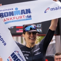 Sarah True Siegerin beim Ironman Frankfurt 2023. Foto: Getty Images for Ironman, Jan Hetfleisch