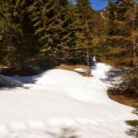 Lugauer Überschreitung 09: Im Sommer ist die Route gut zu sehen, Anfang Mai bei viel Schnee hingegen nur sehr schwer
