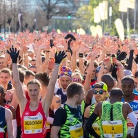 Vor dem Start zum Hannover Marathon