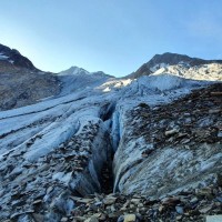 Hintere Schwärze - Normalweg 16: Wir müssen rechts den Gletscher umgehen