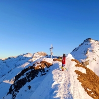 Mölser Sonnenspitze 26: Erster Skitouren-Kopfstand.