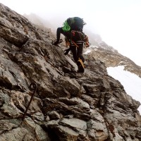 Bernina-Überschreitung 20: Es geht aber den neuen Steig bergauf