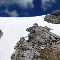 Großer Buchstein - Westgrat (42) ein paar enige Stellen mit Schneefeldern
