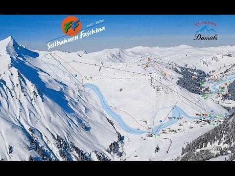 Faschina Ski-Abfahrt Glatthorn bis Hotel Domig
