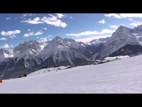 Skifahren im Skigebiet Motta Naluns Scuol-Ftan-Sent, Schweiz/Switzerland