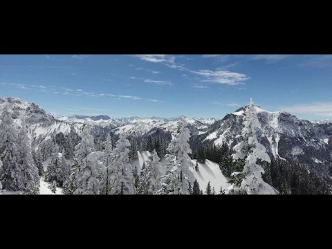 Tegelberg - Im Winter von oben (4k / mit Schloß Neuschwanstein)