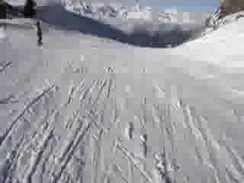 Skiing in Grächen, Switzerland - Seetalhorn