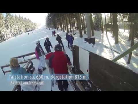Skigebiet Erbeskopf: Fahrt mit dem Skilift 1