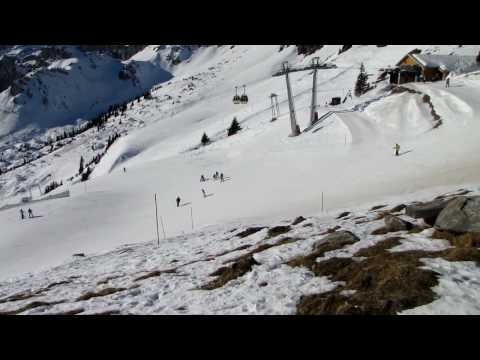Skiing above Braunwald, Switzerland