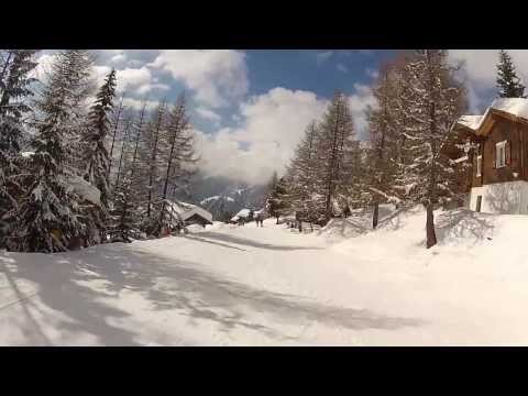Skiing in Bellwald, Switzerland, an impression