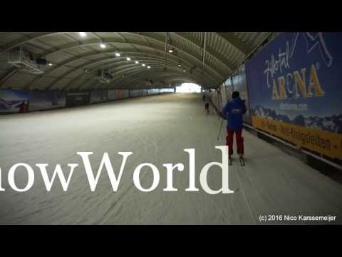 Eerste afdaling op de steilste indoor piste in Europa SnowWorld Zoetermeer