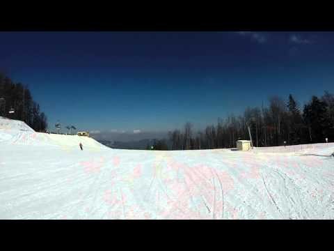 Skiing session in Mariborsko Pohorje Ski Resort